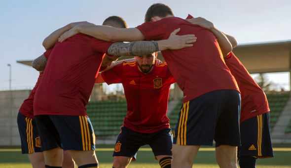 Jugadores de la selección española