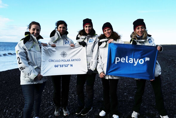 Participantes a su llegada al Círculo Polar Ártico